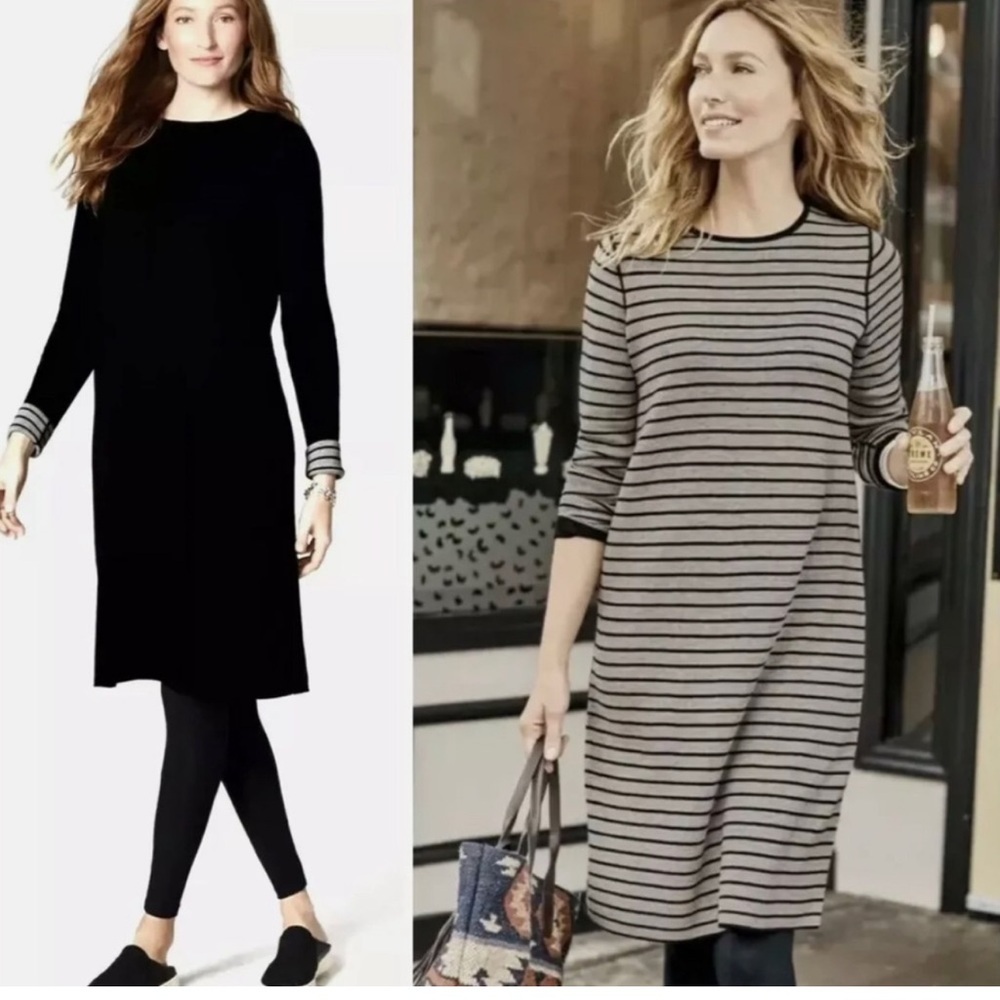 J Jill reversible knit midi dress size medium